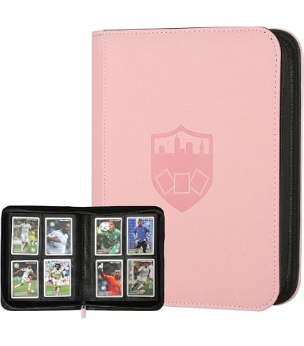 FreenBecky Pink Memories カードファイル　カード Amazon.com: 4 Pocket Ringless Side Loading Trading Card Binder
